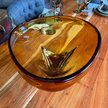 Amber Glass Bowl