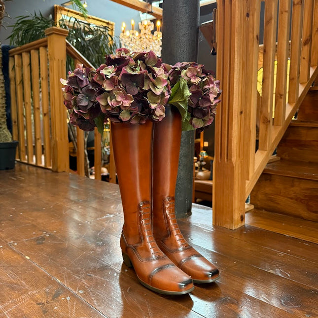 Pair of Leather Boots Umbrella Stand