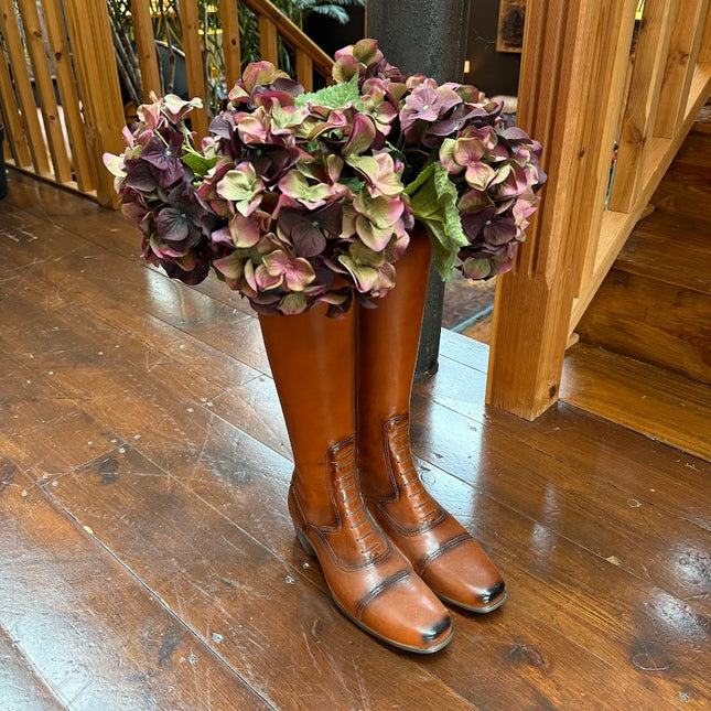 Pair of Leather Boots Umbrella Stand