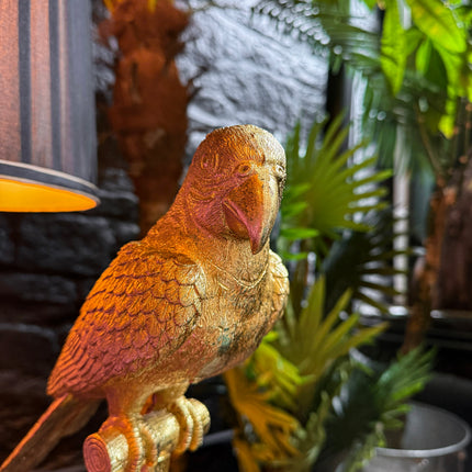 Parrot Statue on Pedestal - (Various Colours)