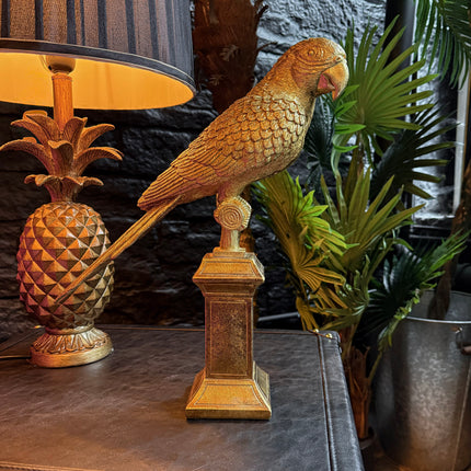Parrot Statue on Pedestal - (Various Colours)