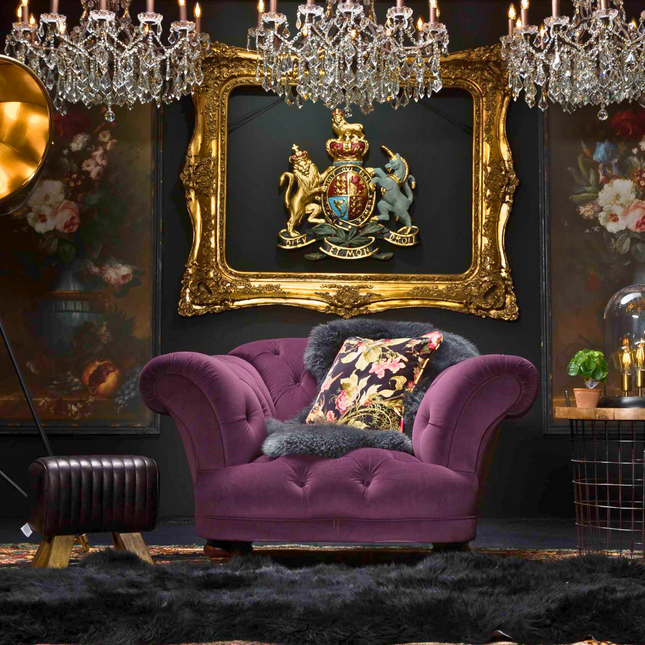Oskar Chesterfield Armchairs in Velvet