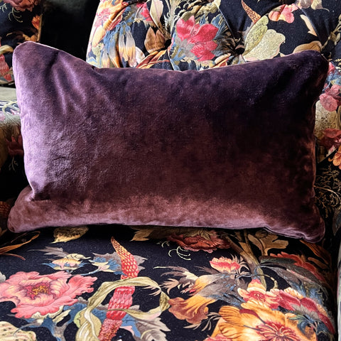 Cushion Small Bolster in Glamour Purple Mulberry (50 x 33cm) Feather Filled