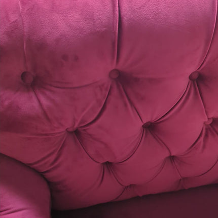 Mayfair 2 Seater Sofa in Plush Cerise - Ex Display