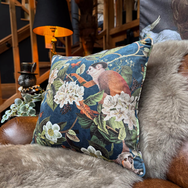 Cushion in Navy Monkey (Various Sizes)