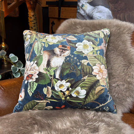 Cushion in Navy Monkey (Various Sizes)