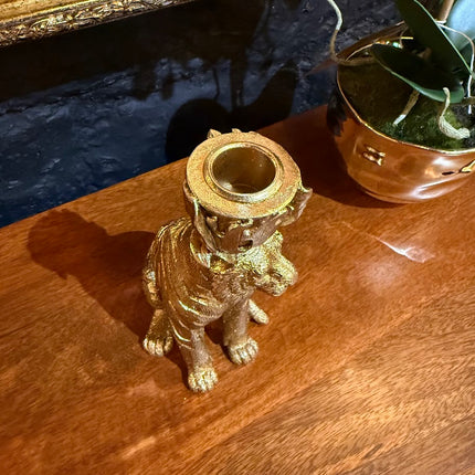 Sitting Tiger Candle Holder