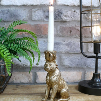 Sitting Tiger Candle Holder
