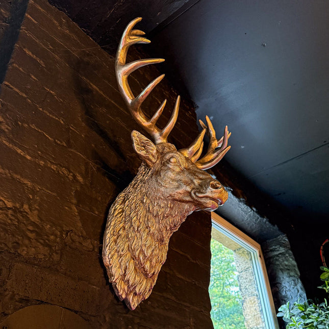 Silver Stag Wall Head