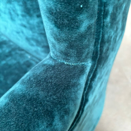 Winston Wingback Accent Chair in Sunshine Turquoise - Ex Display
