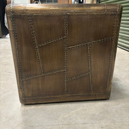 Timothy Aviator Desk with Antique Brass Finish - Ex Display
