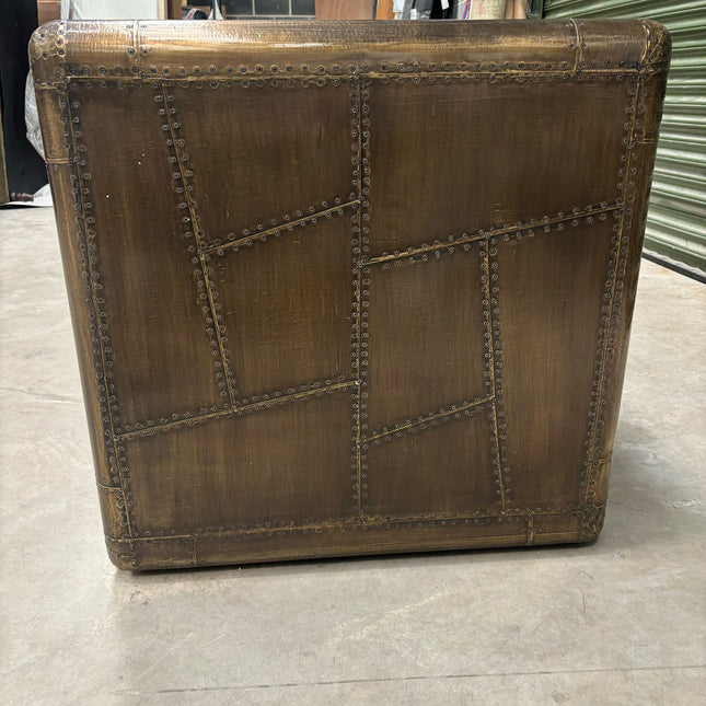 Timothy Aviator Desk with Antique Brass Finish - Ex Display