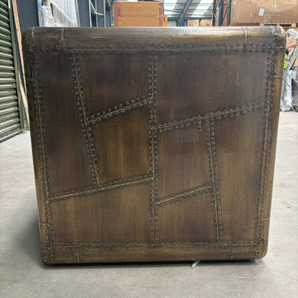 Timothy Aviator Desk with Antique Brass Finish - Ex Display