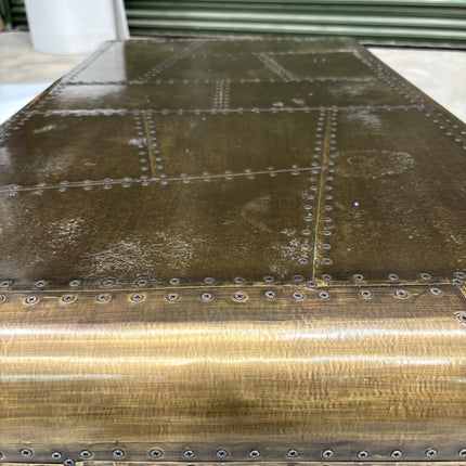 Timothy Aviator Coffee Table with Antique Brass Finish - Ex Display