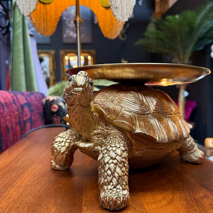 Gold & Bronze Tortoise Trinket Tray