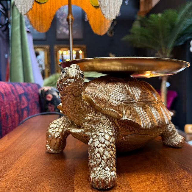 Gold & Bronze Tortoise Trinket Tray