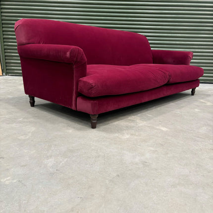 Truffle 4 Seater Sofa in Royal Red Berry - Ex Display