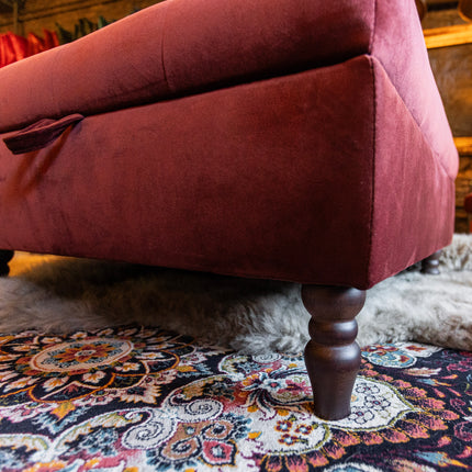 Truffle Storage Footstool in Plush Velvet