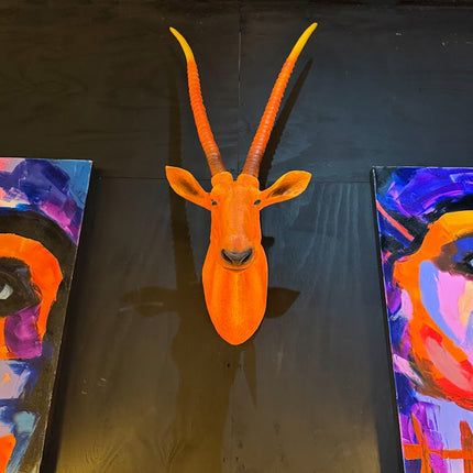 Orange Antelope Wall Head