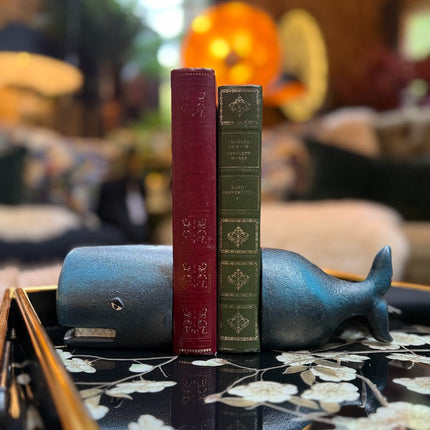 Cast Iron Whale Bookends