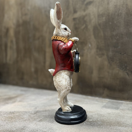 White Rabbit Standing Figure - Red