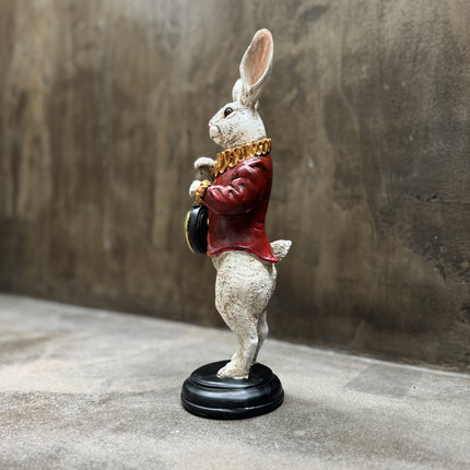 White Rabbit Standing Figure - Red