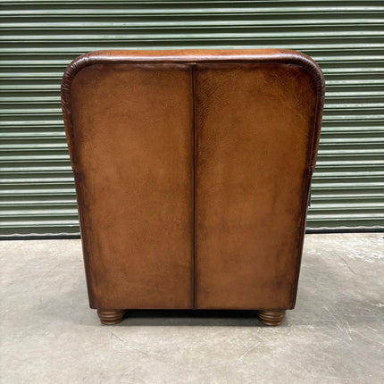 Wilbur Armchair in Hand Antiqued Leather - Clearance