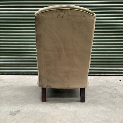 Winston Wingback Accent Chair in Plush Khaki - Factory Seconds