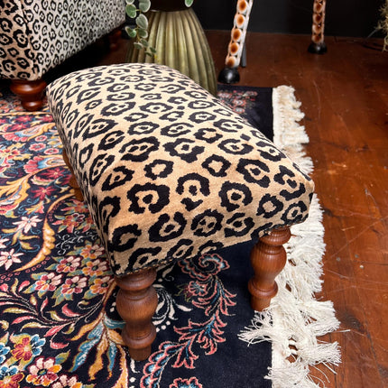 Selfridges Extra Small Footstool in Leopard Cream - Ex Display