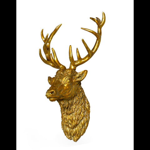 Animal Head Stag Gold (62 x 32 x 84cm approx.)