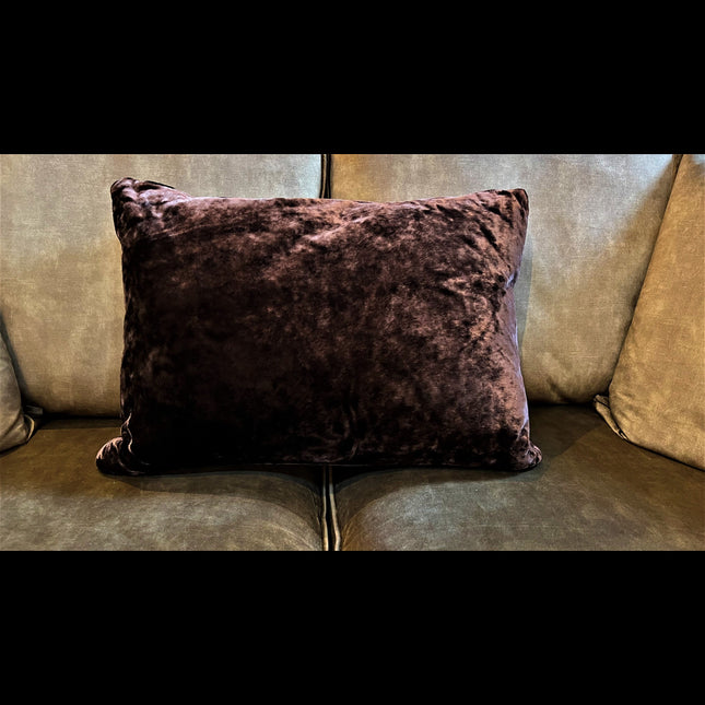 Cushion Glamour Espresso Large Bolster (45 x 63cm) Feather Filled - Clearance