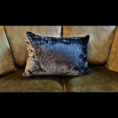 Cushion Glamour Graphite Large Bolster (45 x 63cm) Feather Filled - Clearance