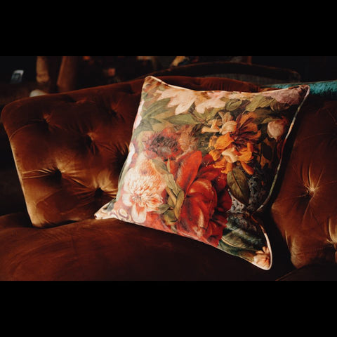 ZZZZ Cushion Limited Edition in Liberty Autumn Bliss Velvet (55 x 55cm) Feather Filled