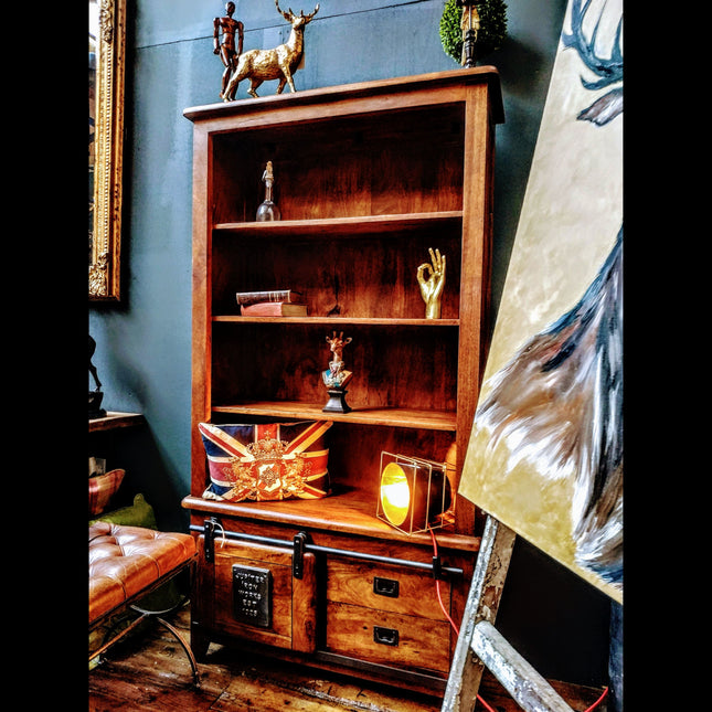 Jupiter Bookshelf, 2 Drawer, 1 Door Mango Wood