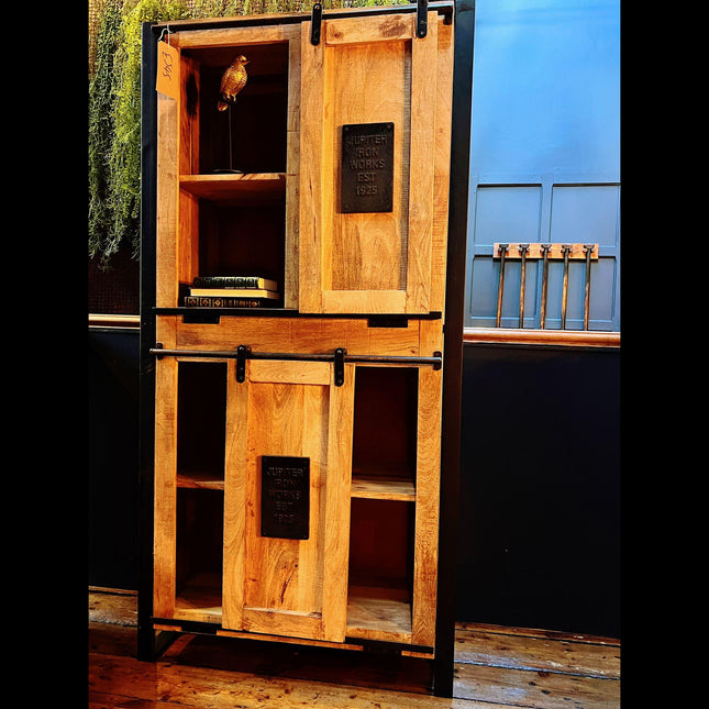 Tall Industrial Cabinet - Mango Wood