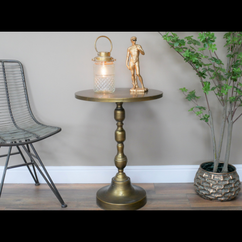 Side Table in Antique Gold