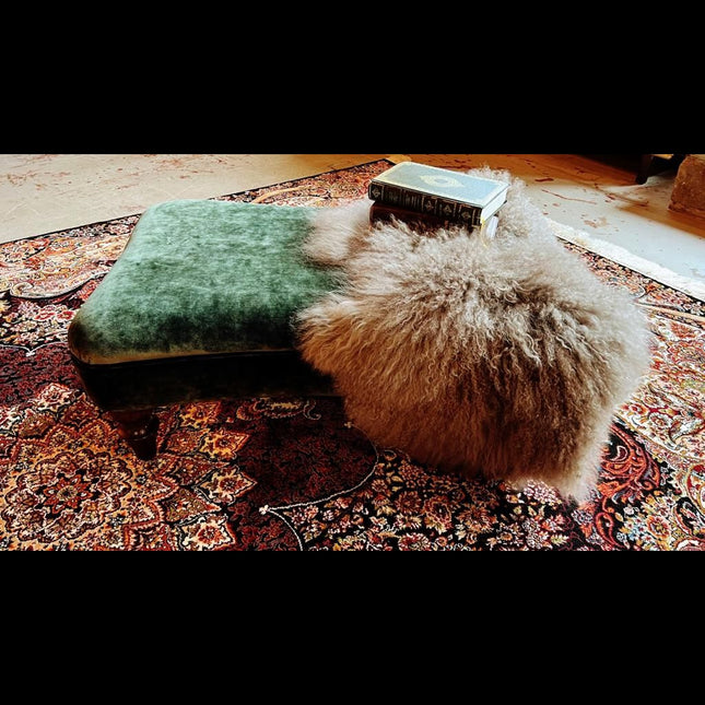 Brigitte Spink & Edgar Footstool Rectangular in Opium Emerald