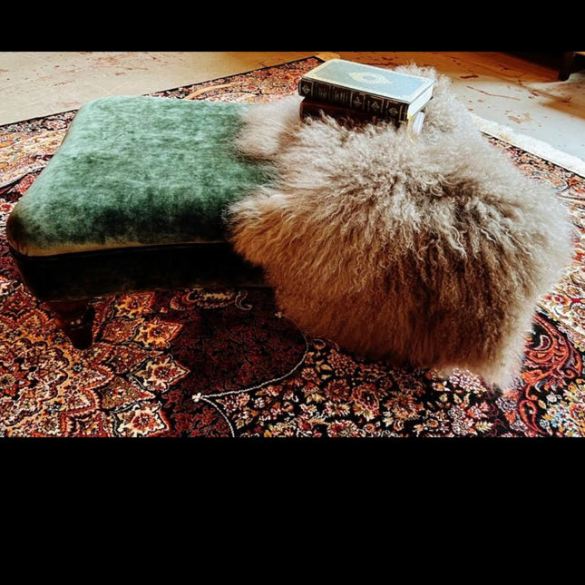 Brigitte Spink & Edgar Footstool Rectangular in Orchid Emerald