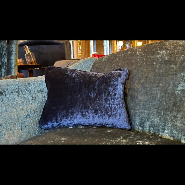 Feather Cushion Eternity Sapphire Blue Bolster (43 x 33cm) Feather Filled - Clearance