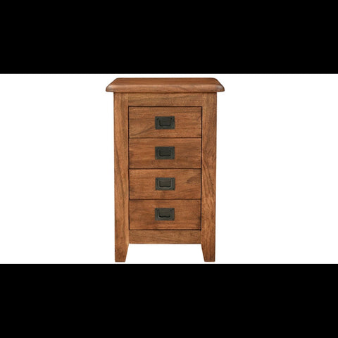 Mango Wood 4 Drawer Chest, Bed Side Cabinet (45 x 35 x 70cm)