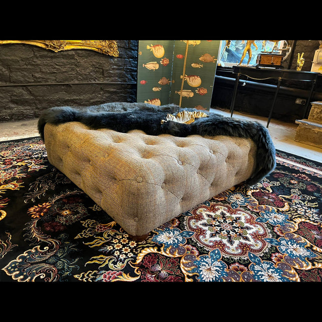 Chessington Chesterfield Footstools in Harris Tweed