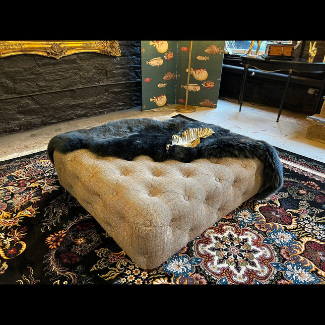 Chessington Chesterfield Footstools in Harris Tweed