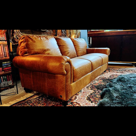 William 3 Seater Sofa in Aniline Brown Leather